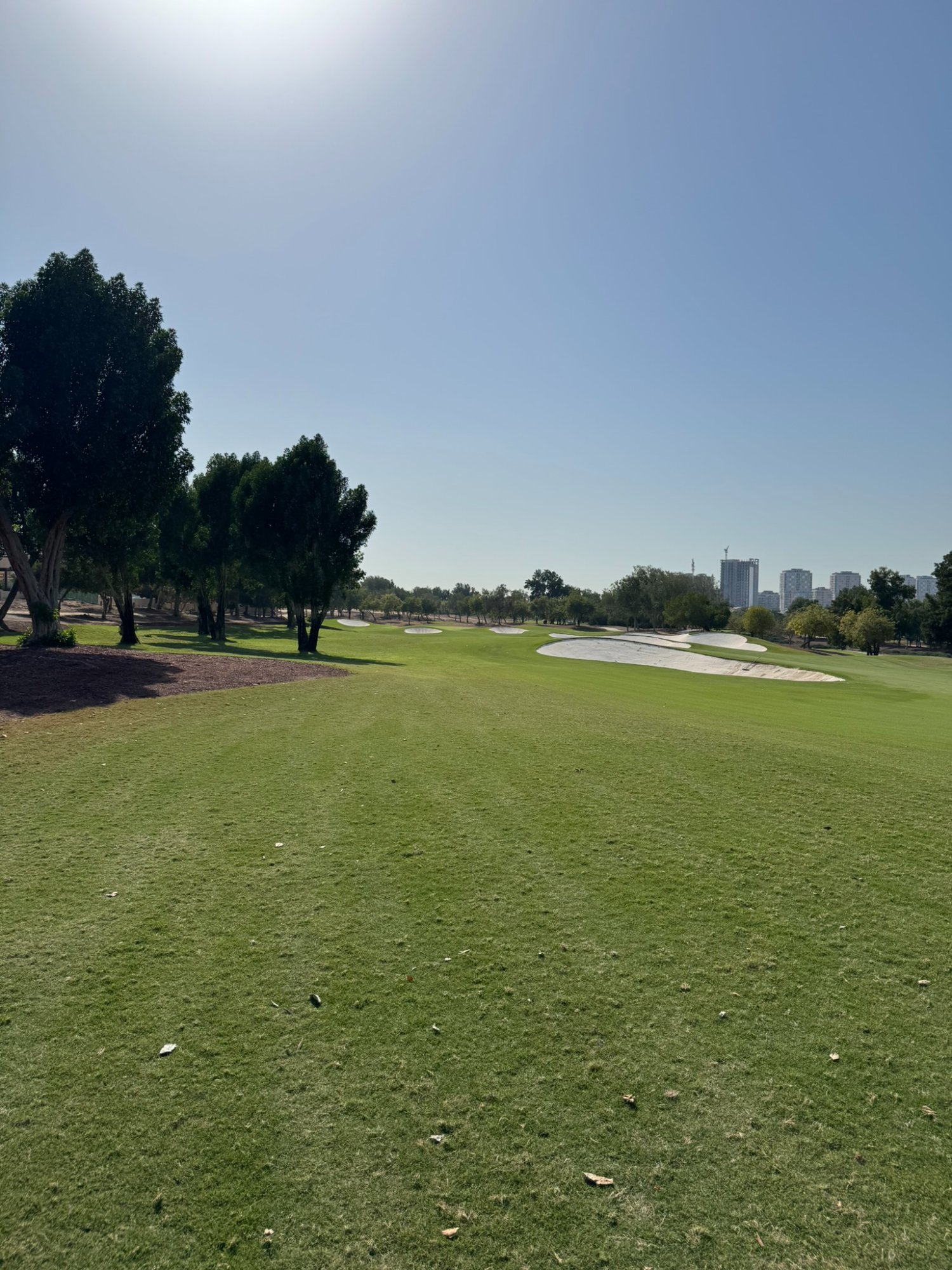 Jumeirah Golf Estate - fairway avec bunkers et skyline