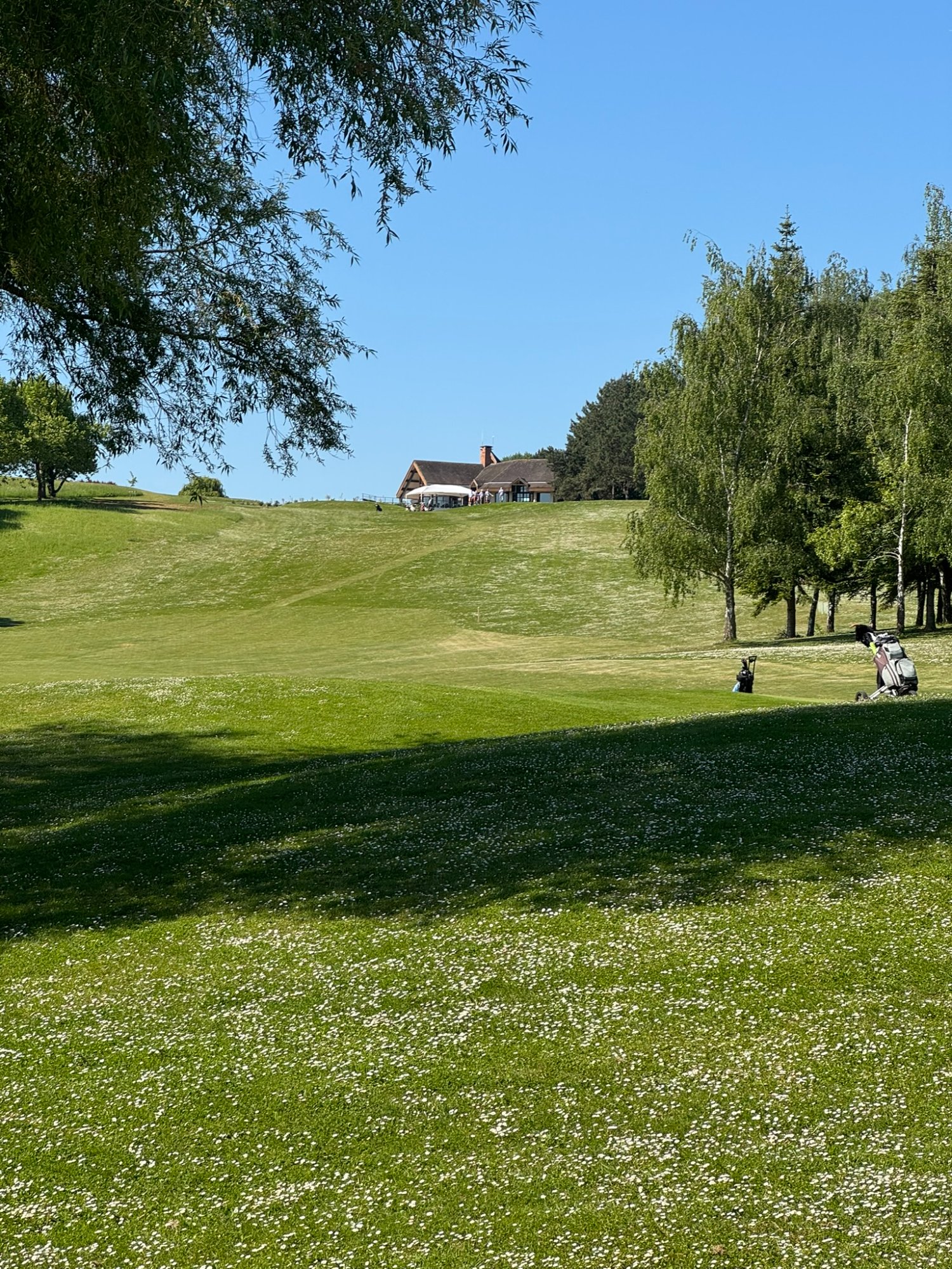 Golf de Mont Griffon - fairway vallonné avec club-house