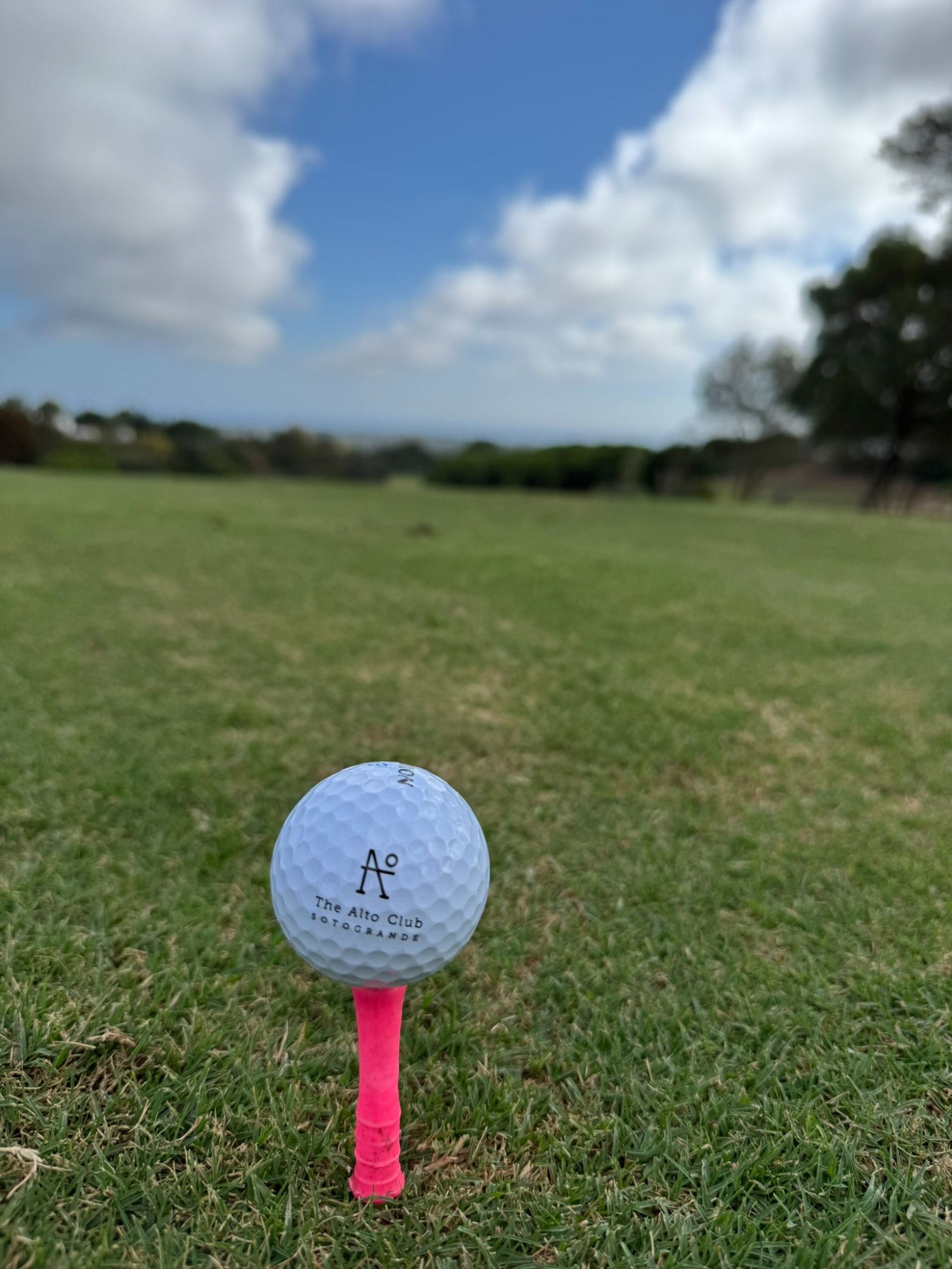 The Alto Club Sotogrande - balle sur tee, le logo