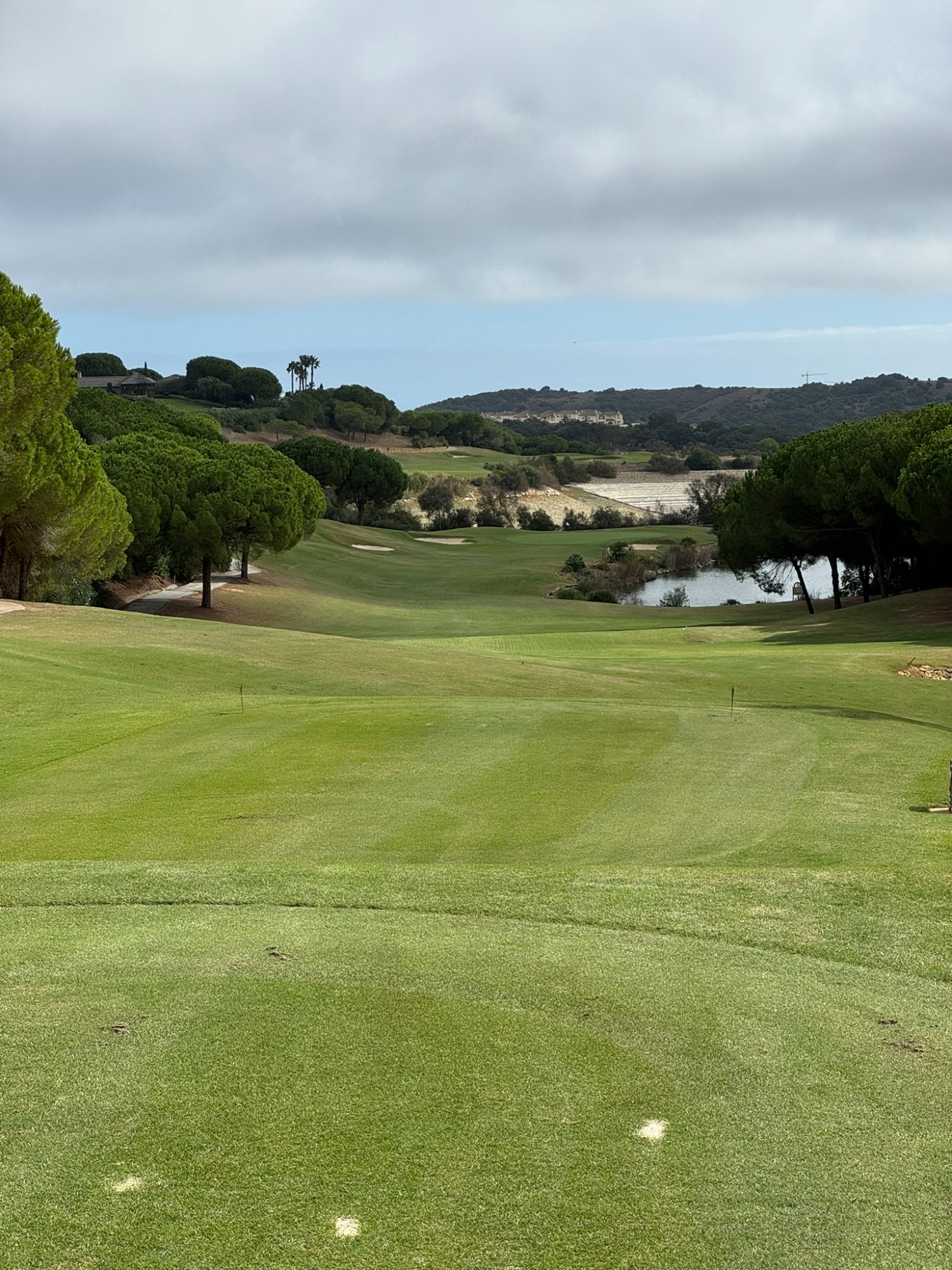 The Alto Club Sotogrande - vue panoramique avec lac et pins parasols